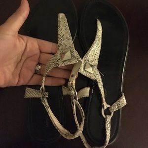 Snake skin sandals